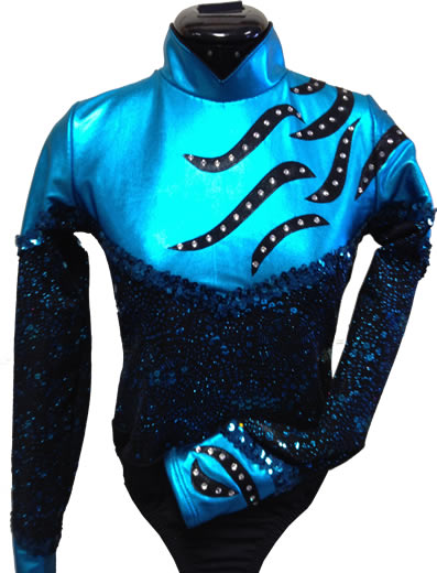 Teal & Black with Rhinestones
